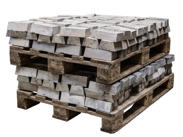 1000kg ballast loodblokken (10kg) op Pallet