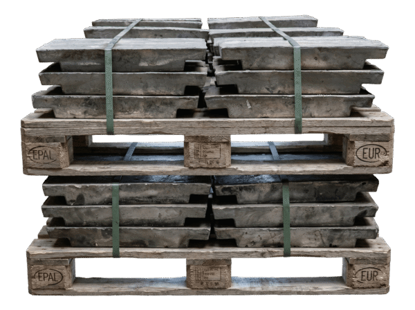 1000kg ballast loodblokken (20kg) op Pallet